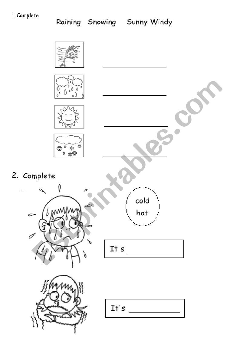 weather worksheet