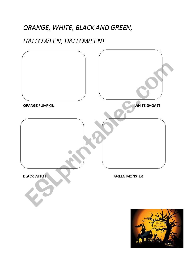 Halloween worksheet