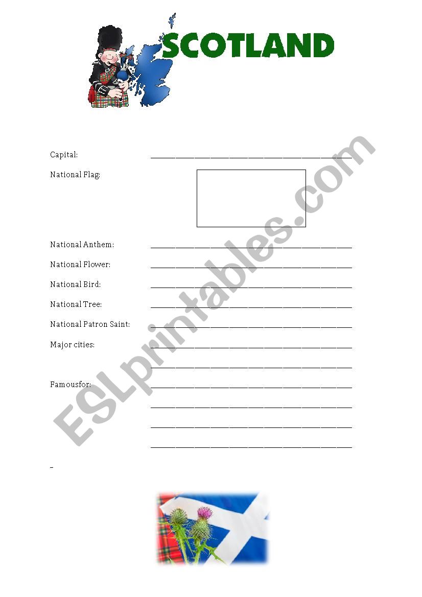 Fact Sheet Scotland worksheet