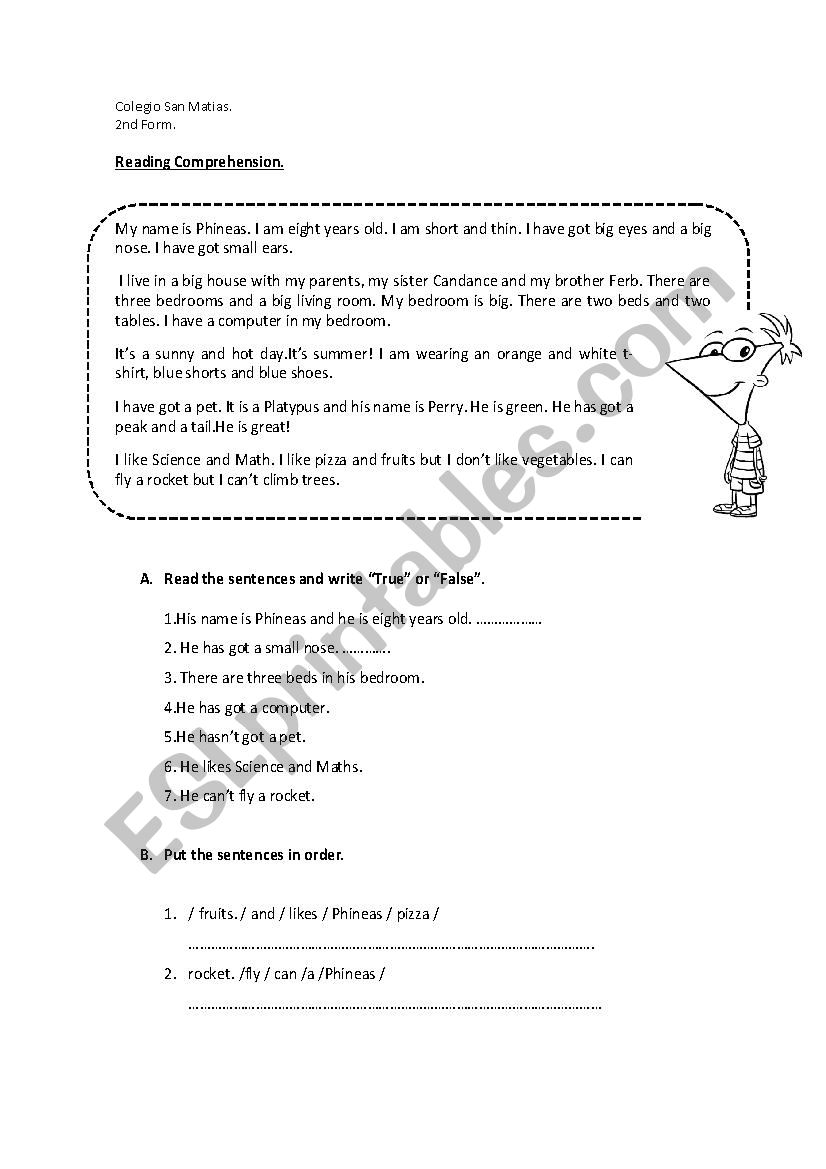 Phineas worksheet