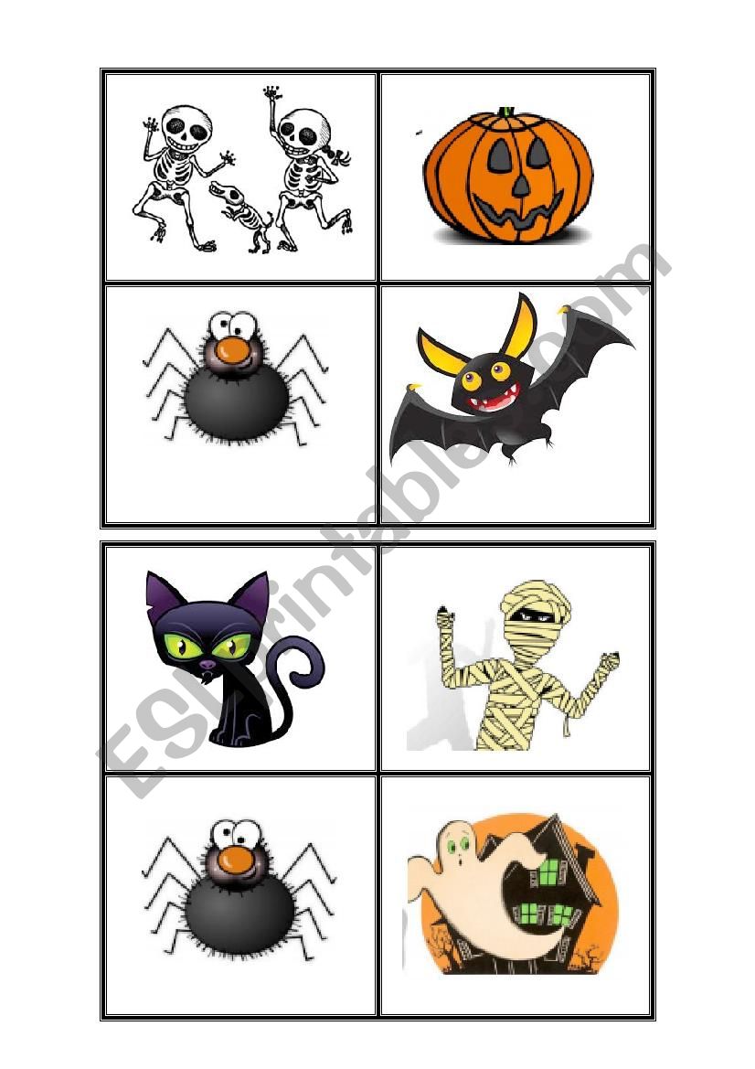 Halloween Bingo / Flashcards worksheet