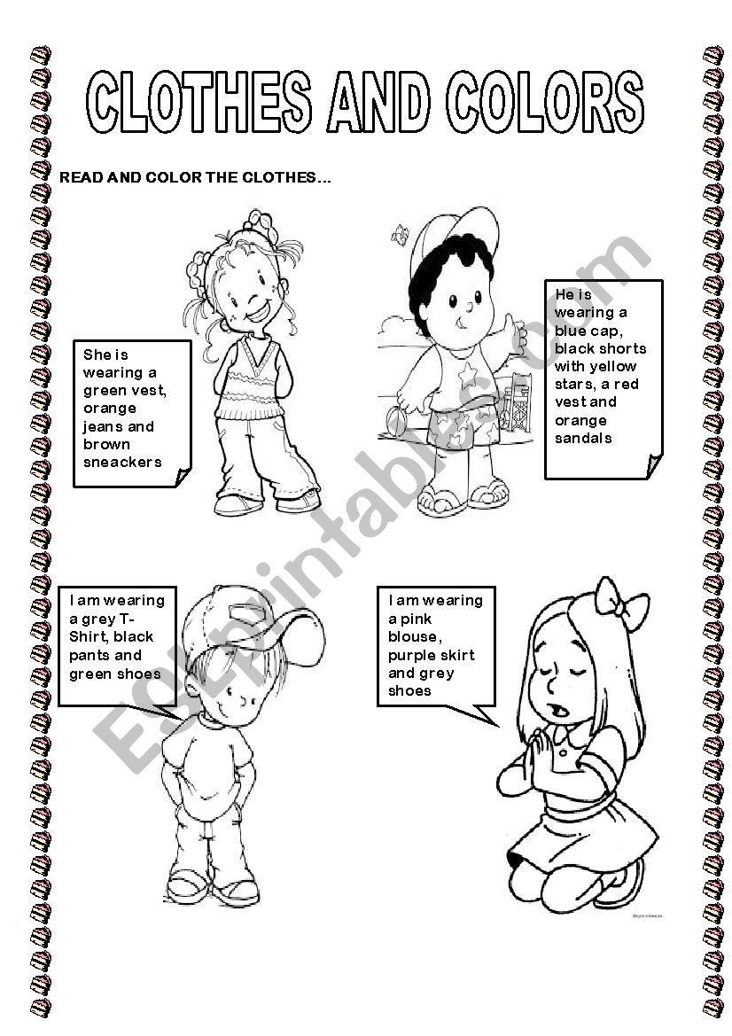 Clothes worksheet