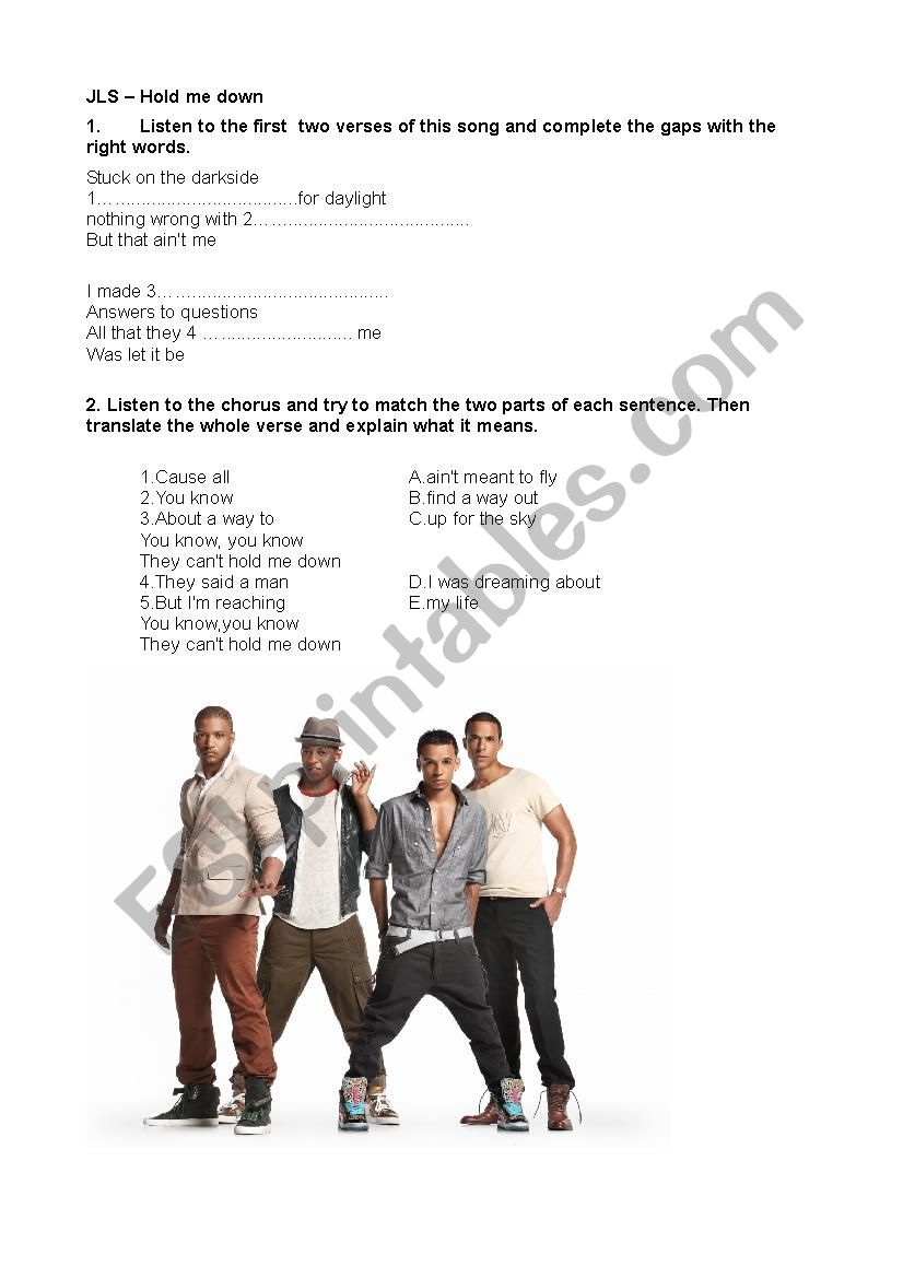 Popsong worksheet