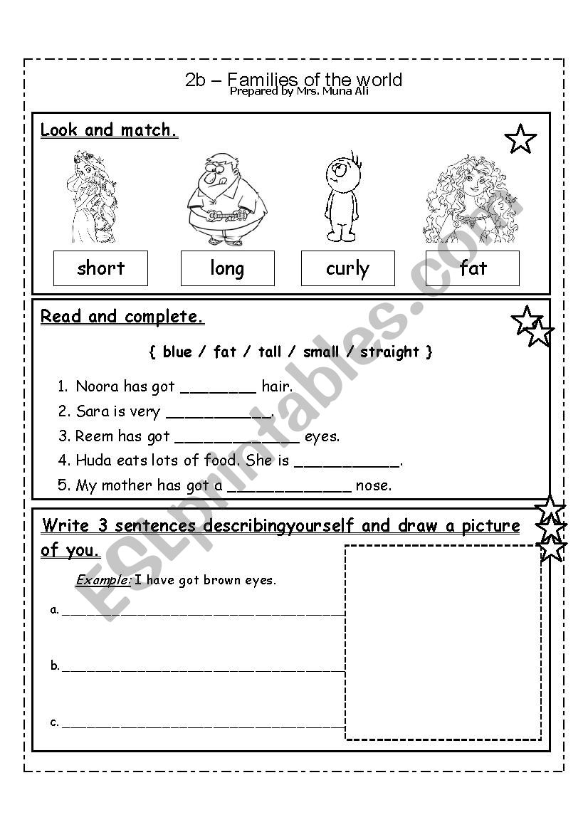 family worksheet worksheet