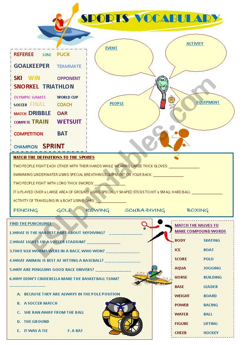 Sports Vocabulary worksheet