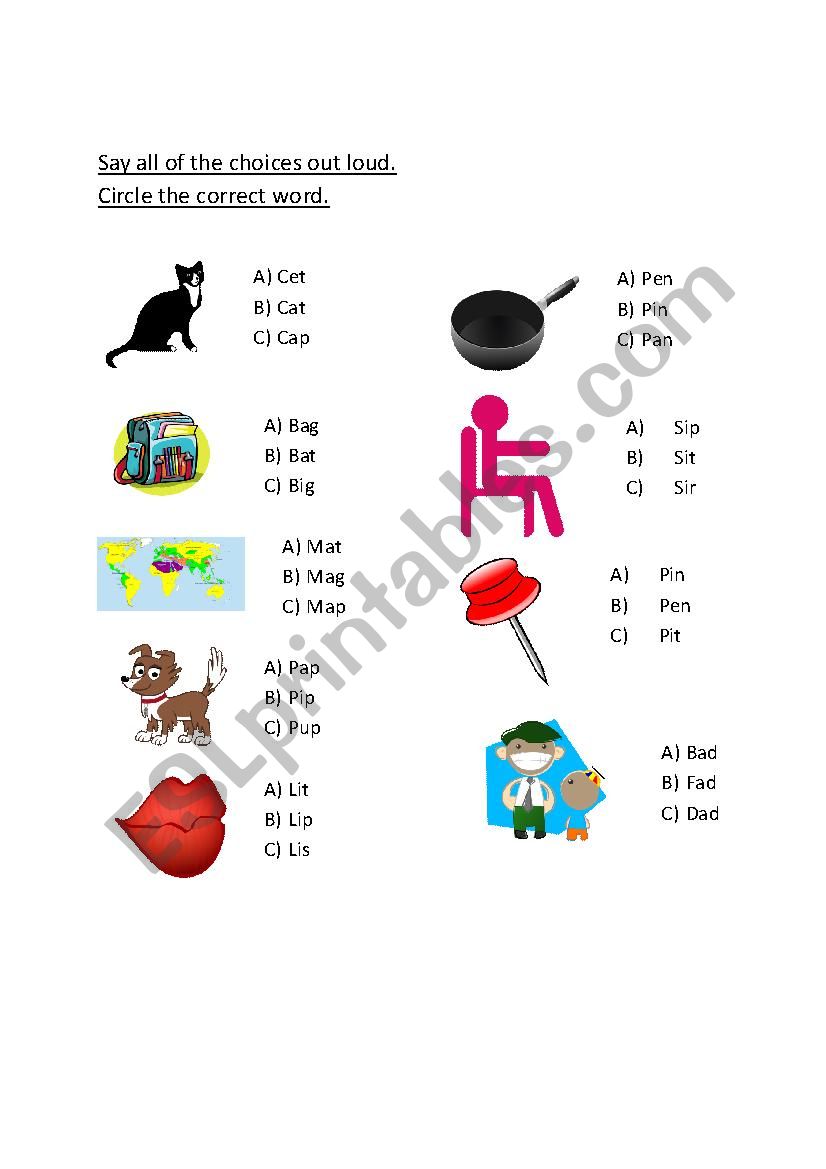 Phonics Practice Worksheet worksheet