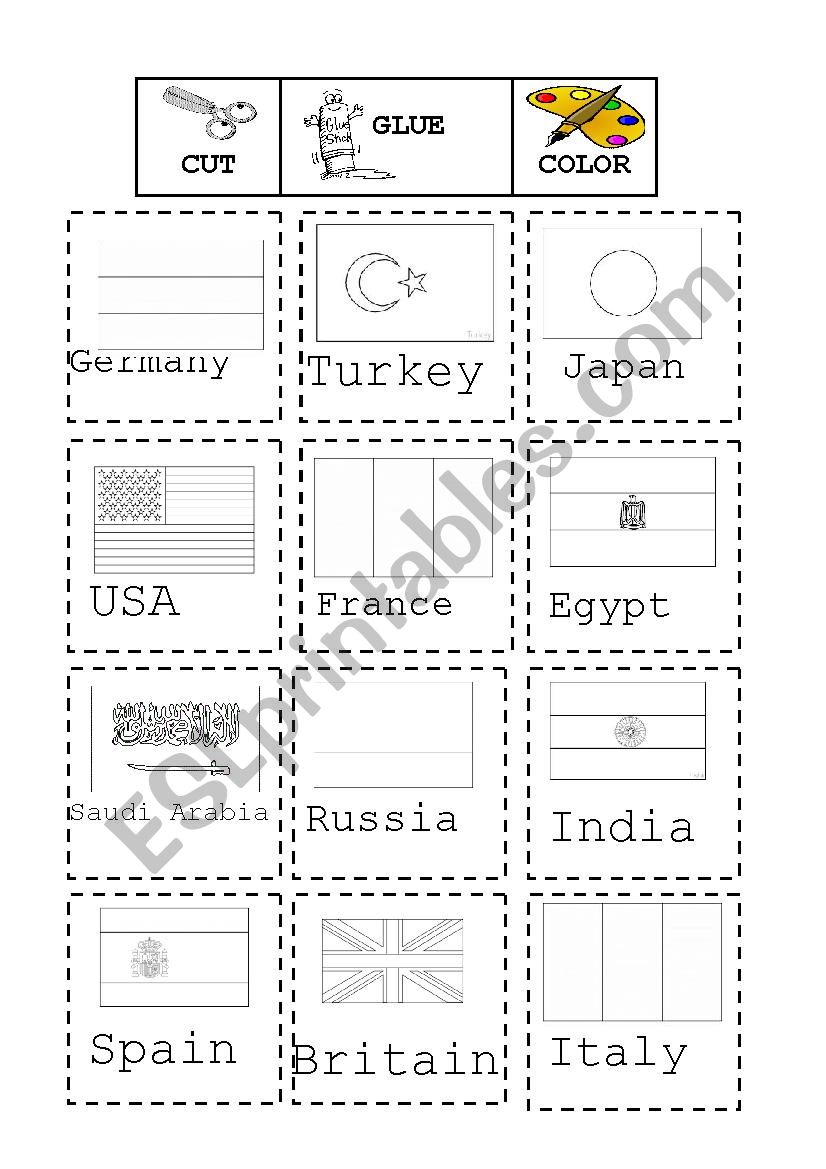 flags worksheet