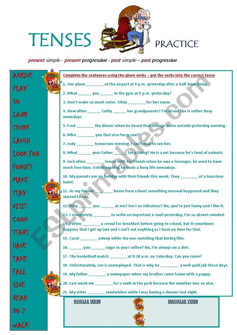 Tenses Practice worksheet