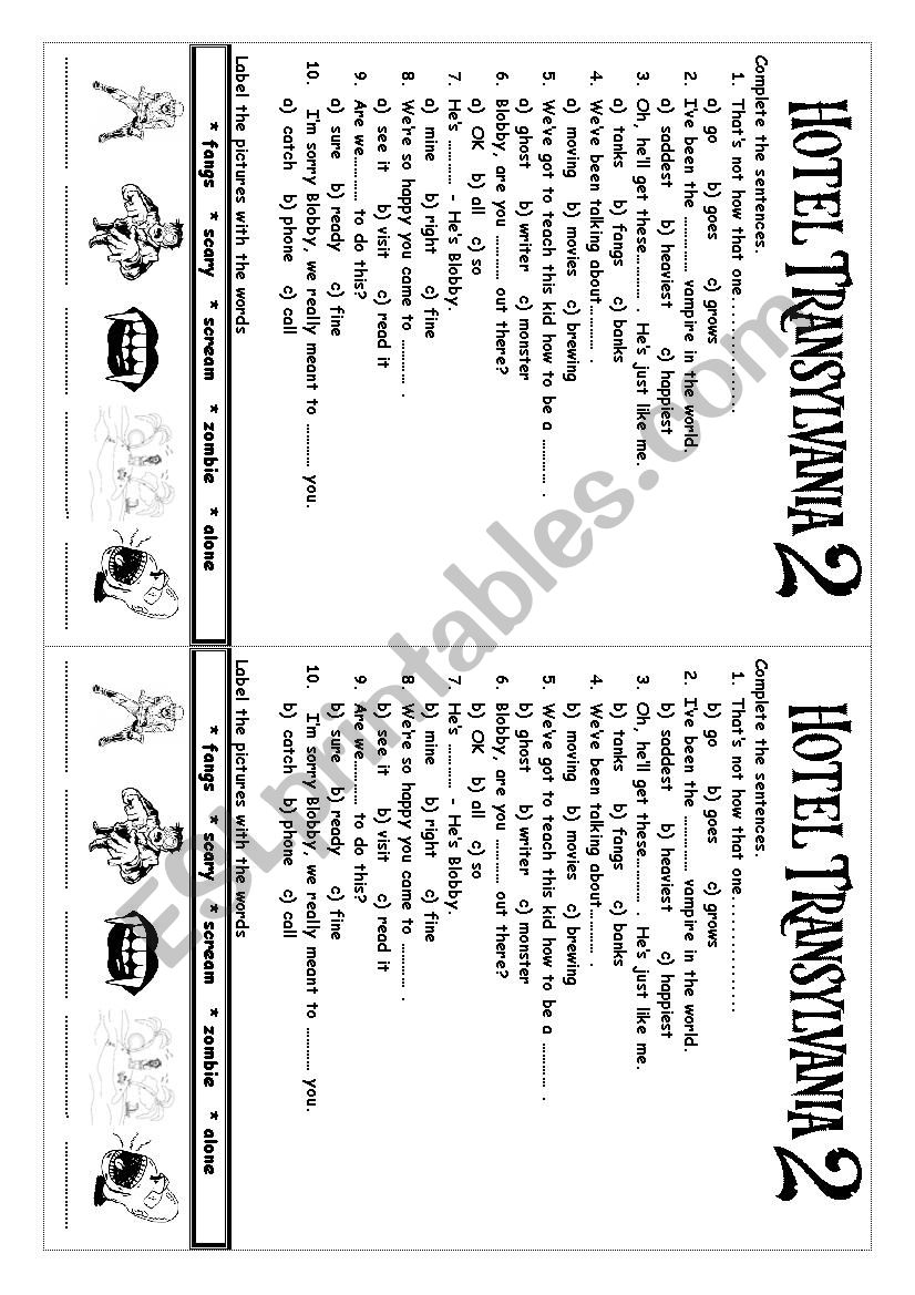 Halloween video material HOTEL TRANSYLVANIA 2 Key Included