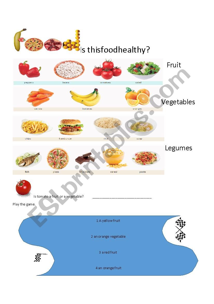 is this food healthy? worksheet