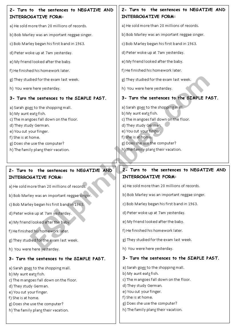 Simple Past worksheet