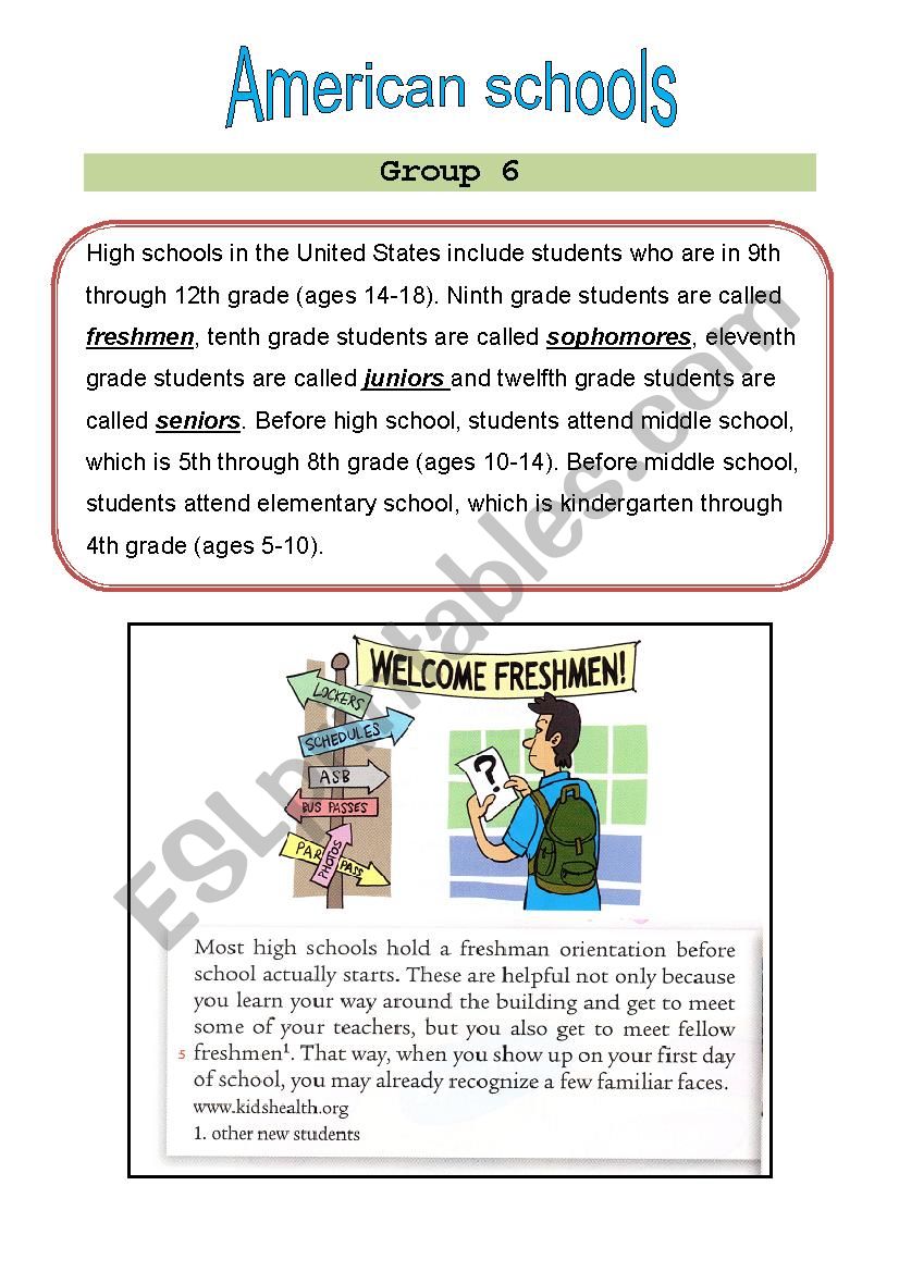 American Schools - group work â€“ group 6