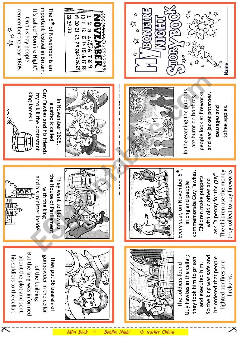 Bonfire Night Booklet worksheet