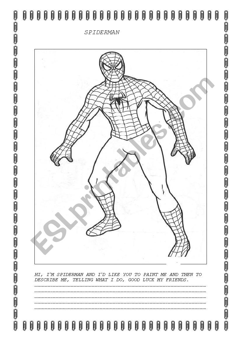 SPIDERMAN worksheet