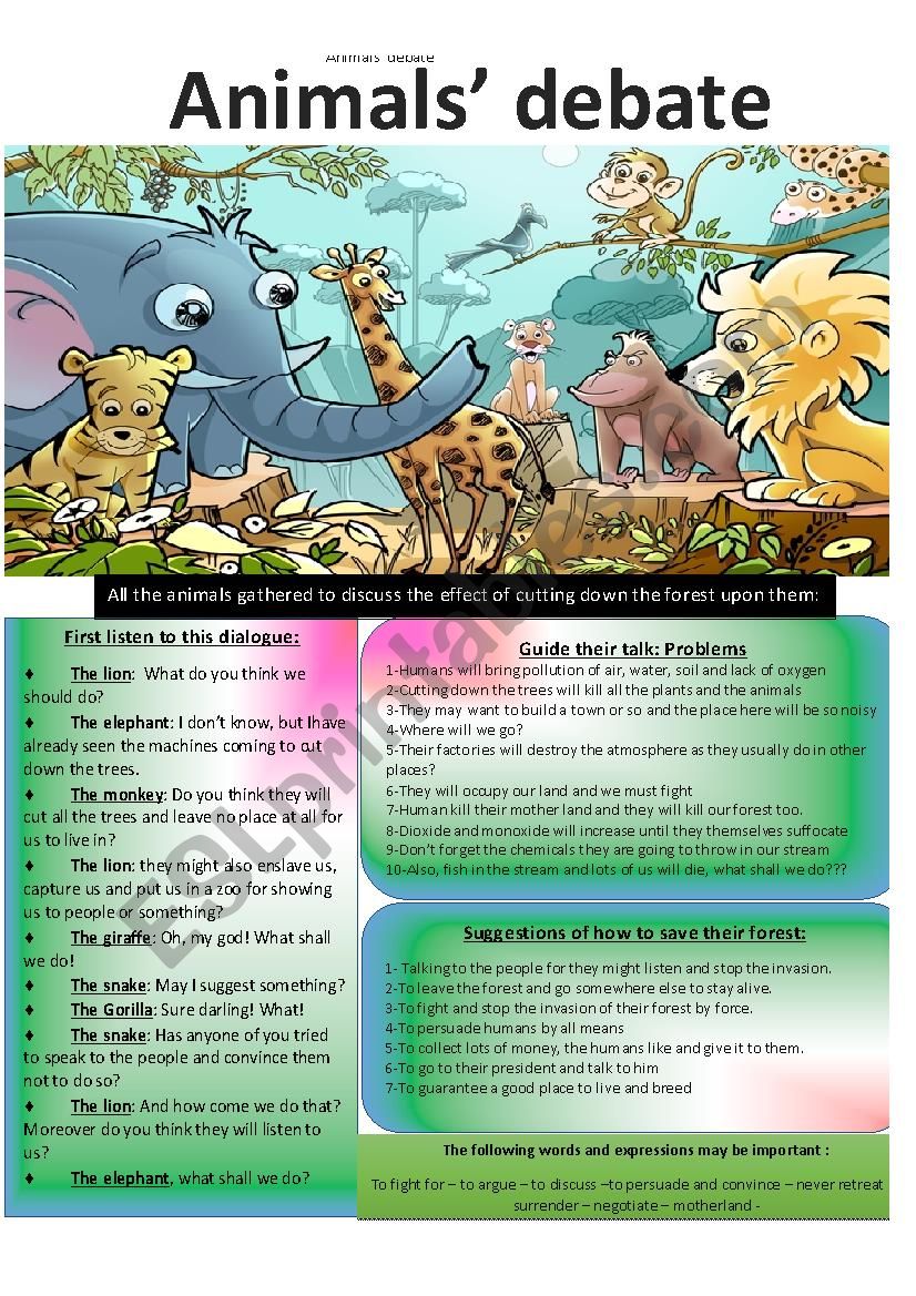 AnimalsÂ´ Debate      (Discussion)