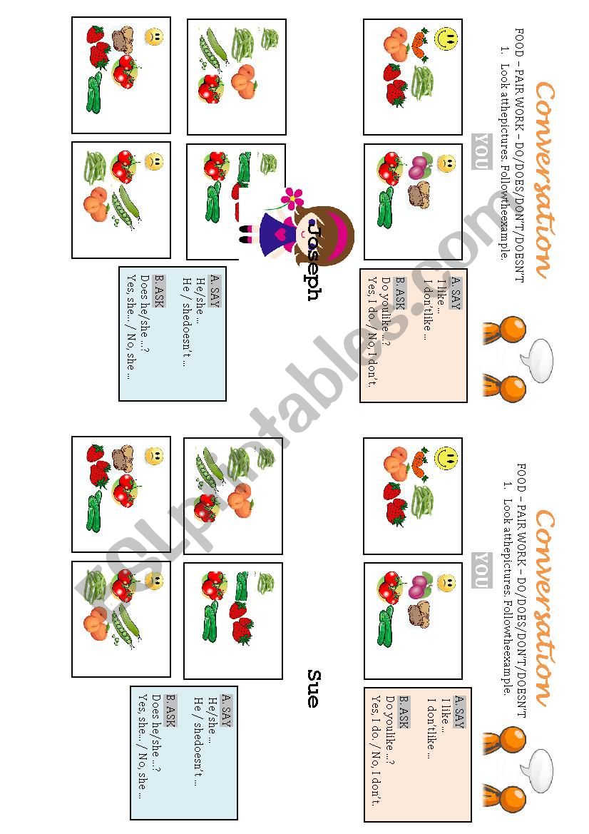 Speaking - Do/Does worksheet