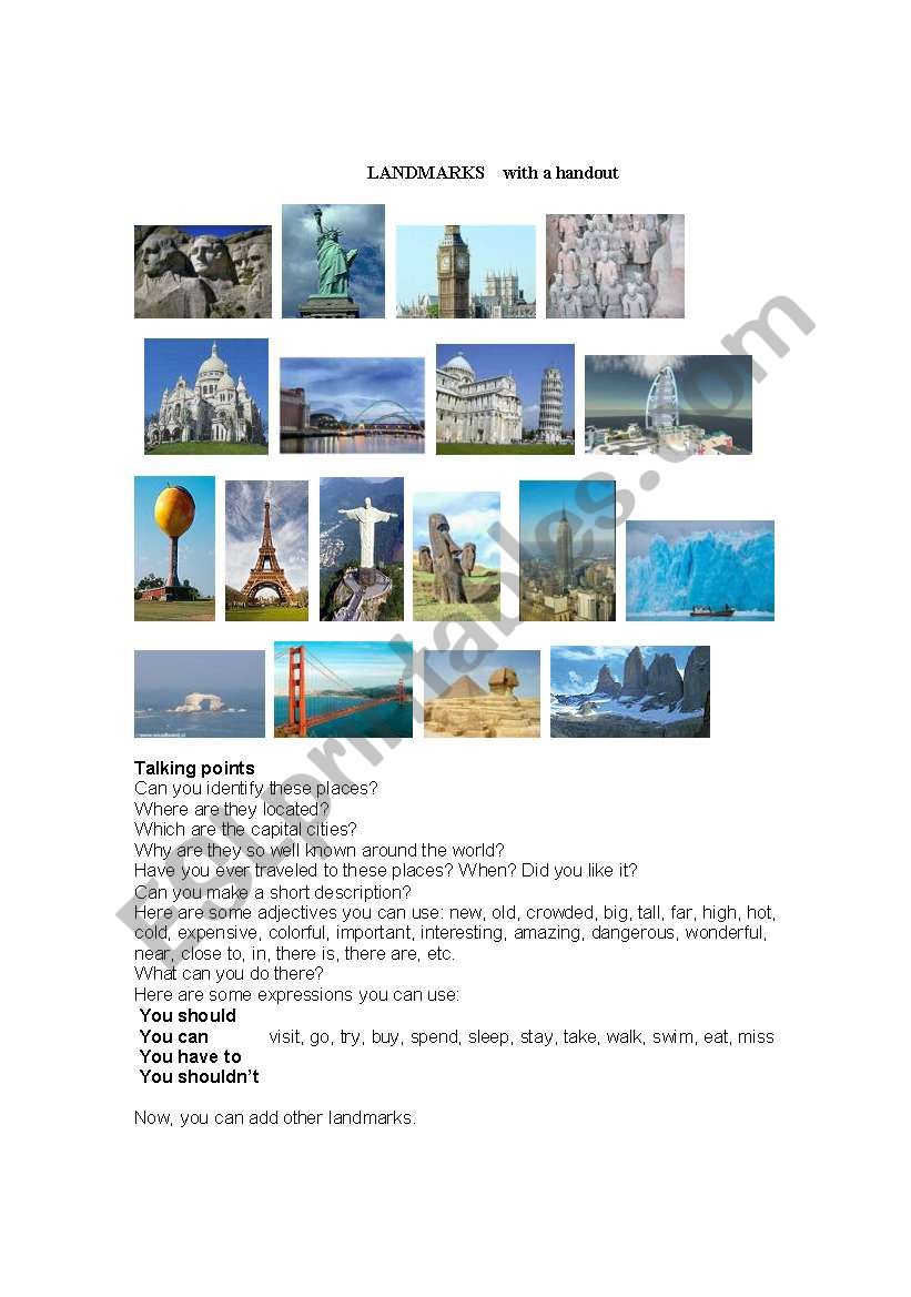 landmarks 2 with worksheet worksheet