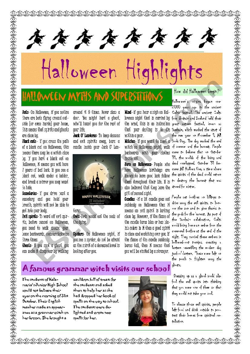 Halloween Highlights worksheet