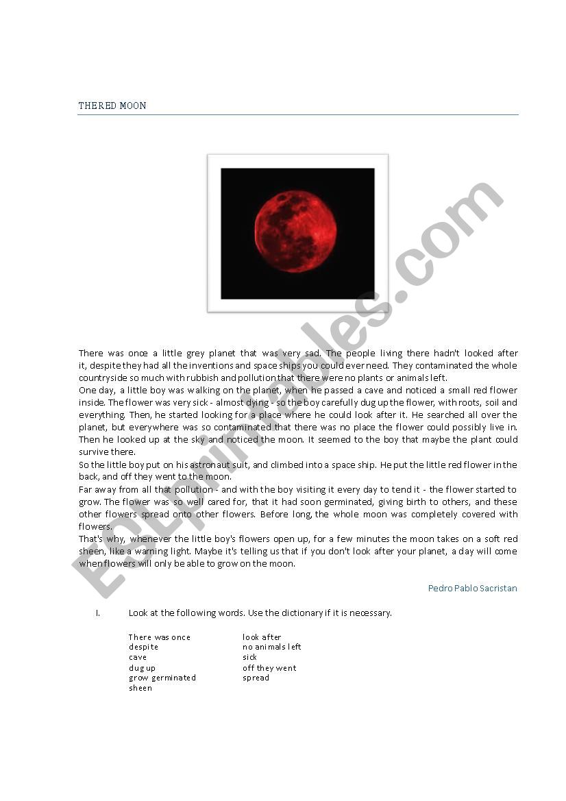 The Red Moon (Story by Pablo Sacristan)