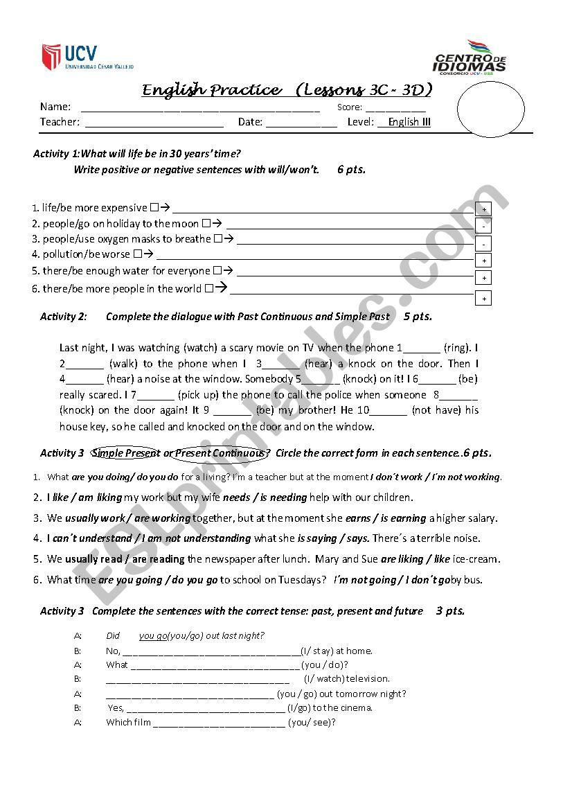 past simple worksheet