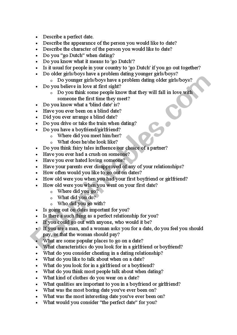Dating Idioms and cut outs worksheet
