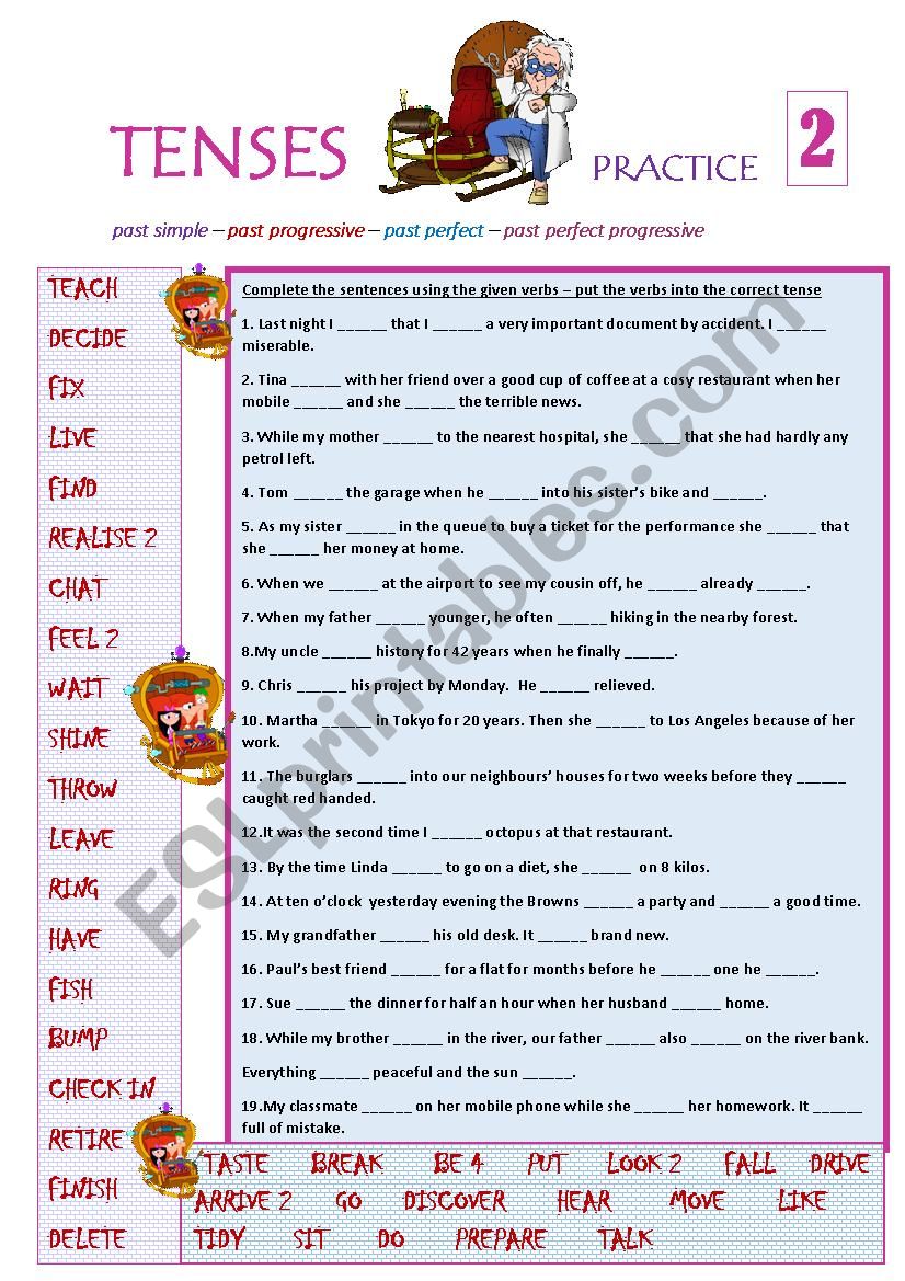 Tenses Practice 2 worksheet