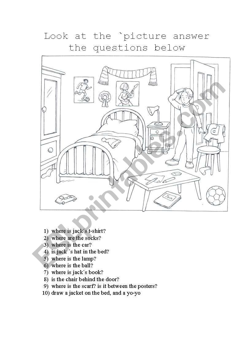 Prepositions of Place worksheet