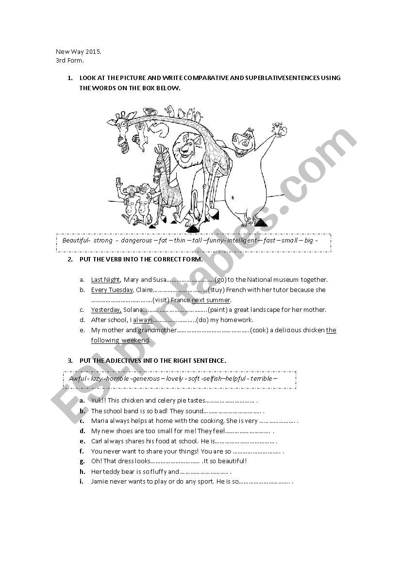 general revision worksheet