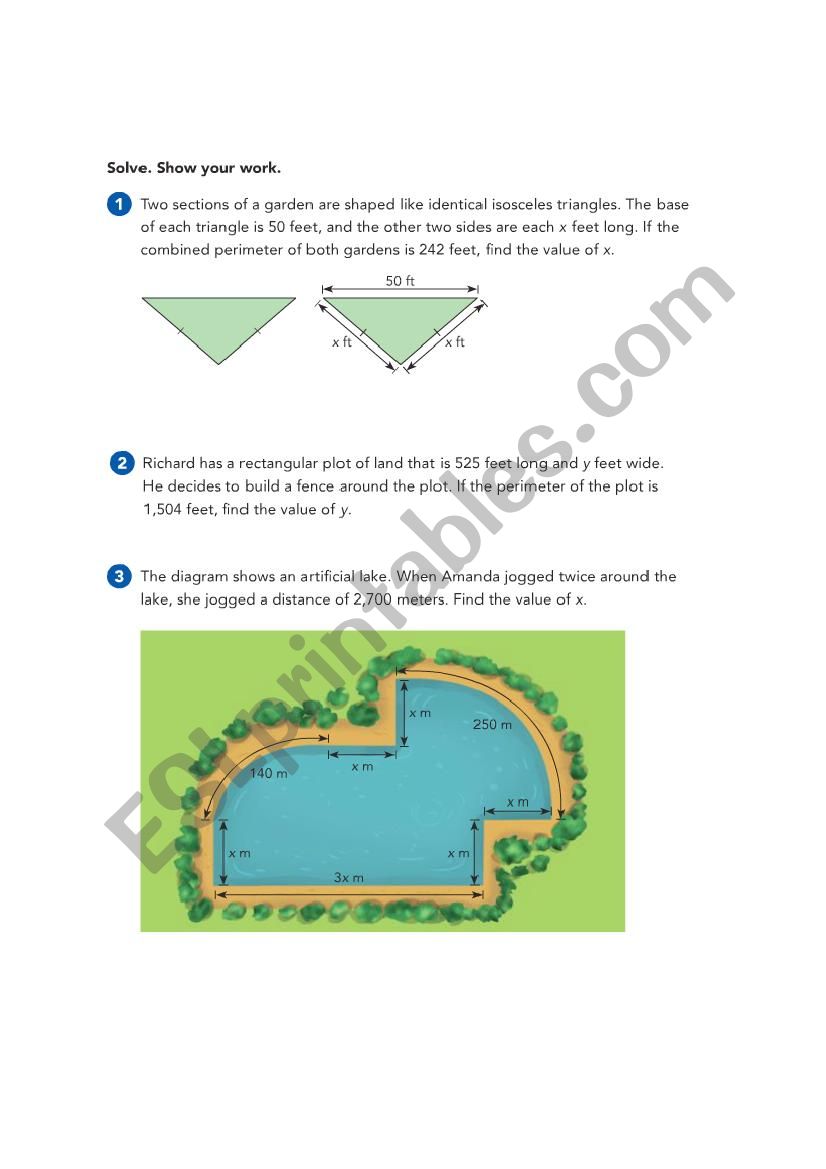 Two Step Equations worksheet