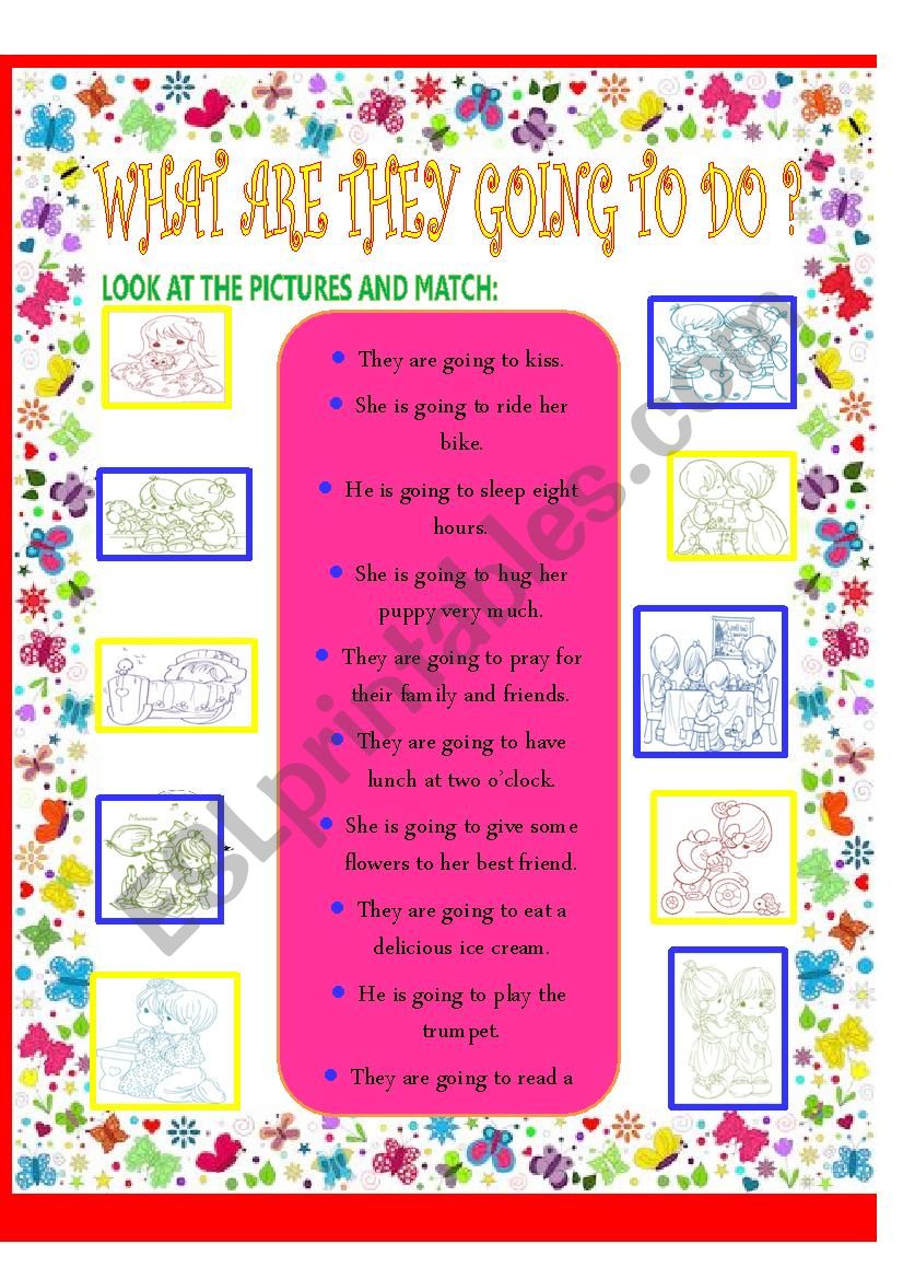 WHAT ARE THEY GOING TO DO? worksheet