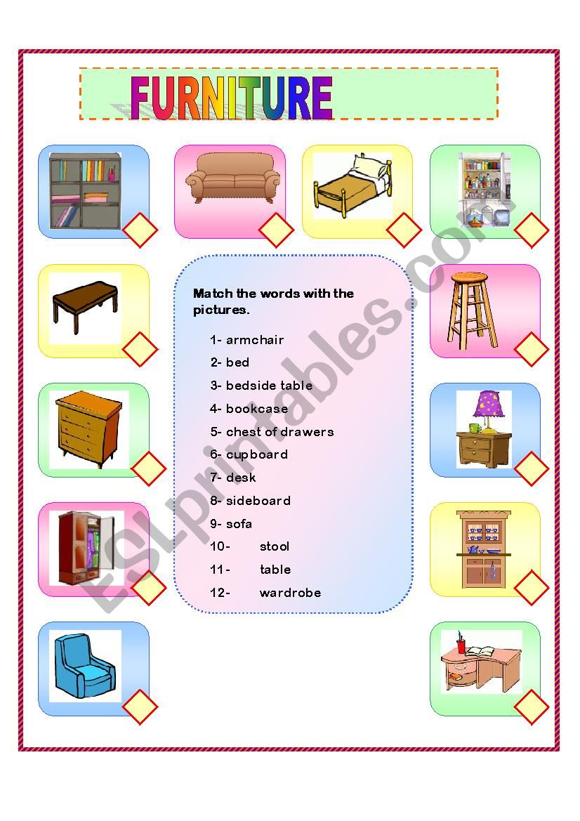 FURNITURE worksheet