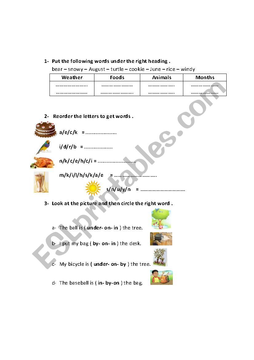 English worksheet worksheet