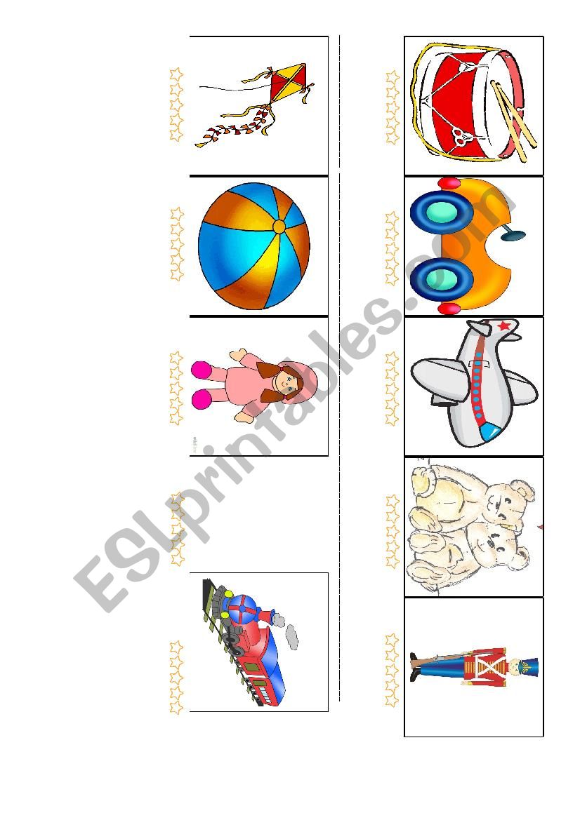 TOYS worksheet