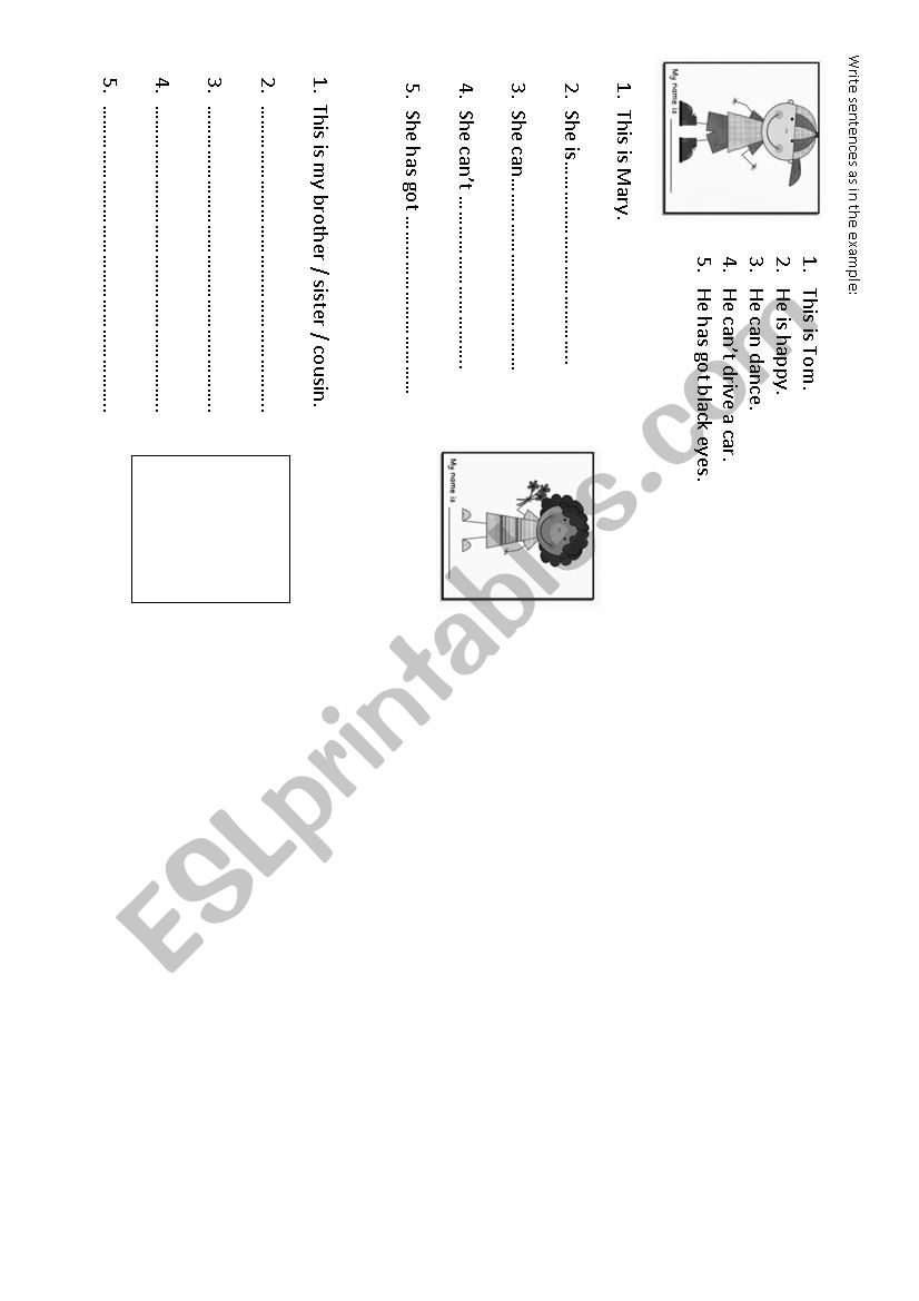 Describing people. worksheet