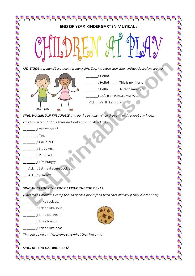 Children at play: a musical worksheet