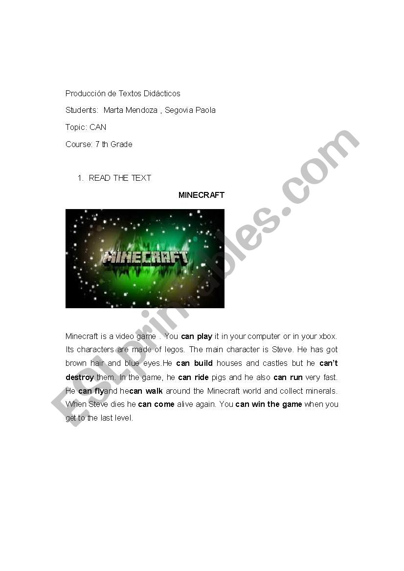 modal CAN worksheet