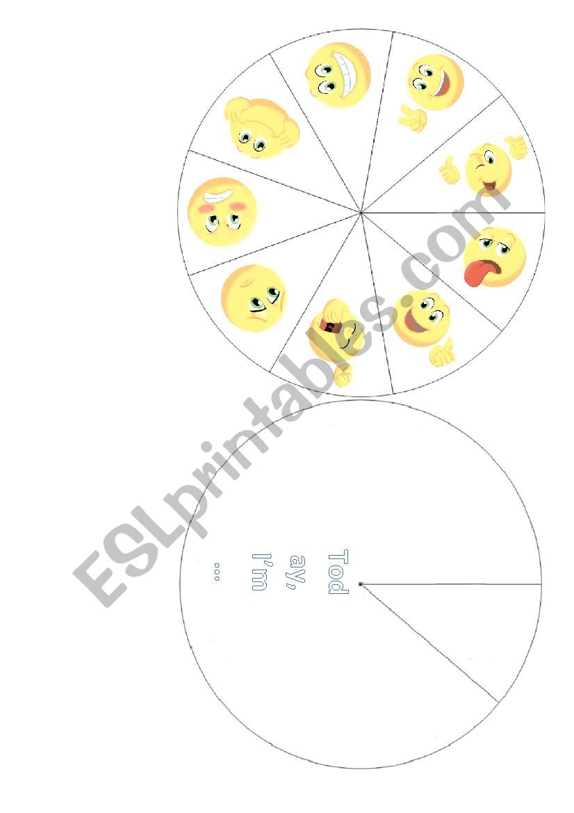 Spinner - feelings worksheet