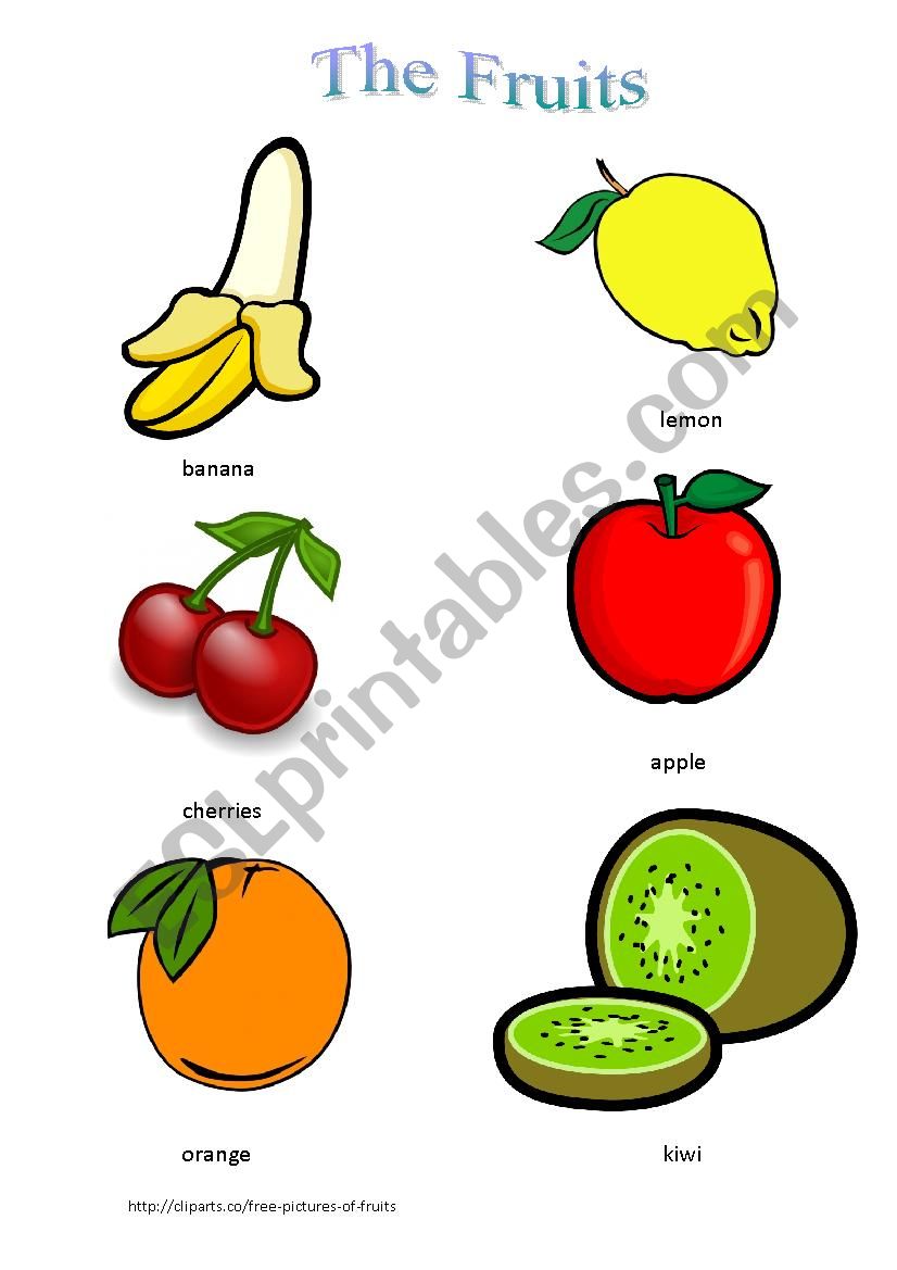 The Fruits worksheet