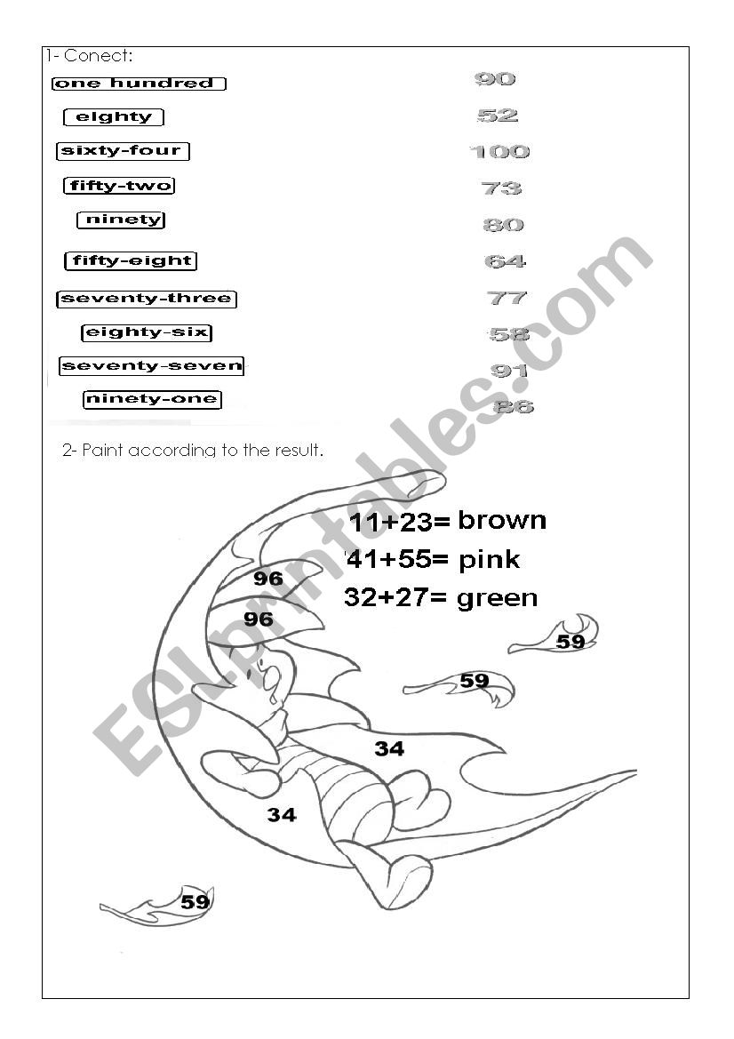 Numbers worksheet