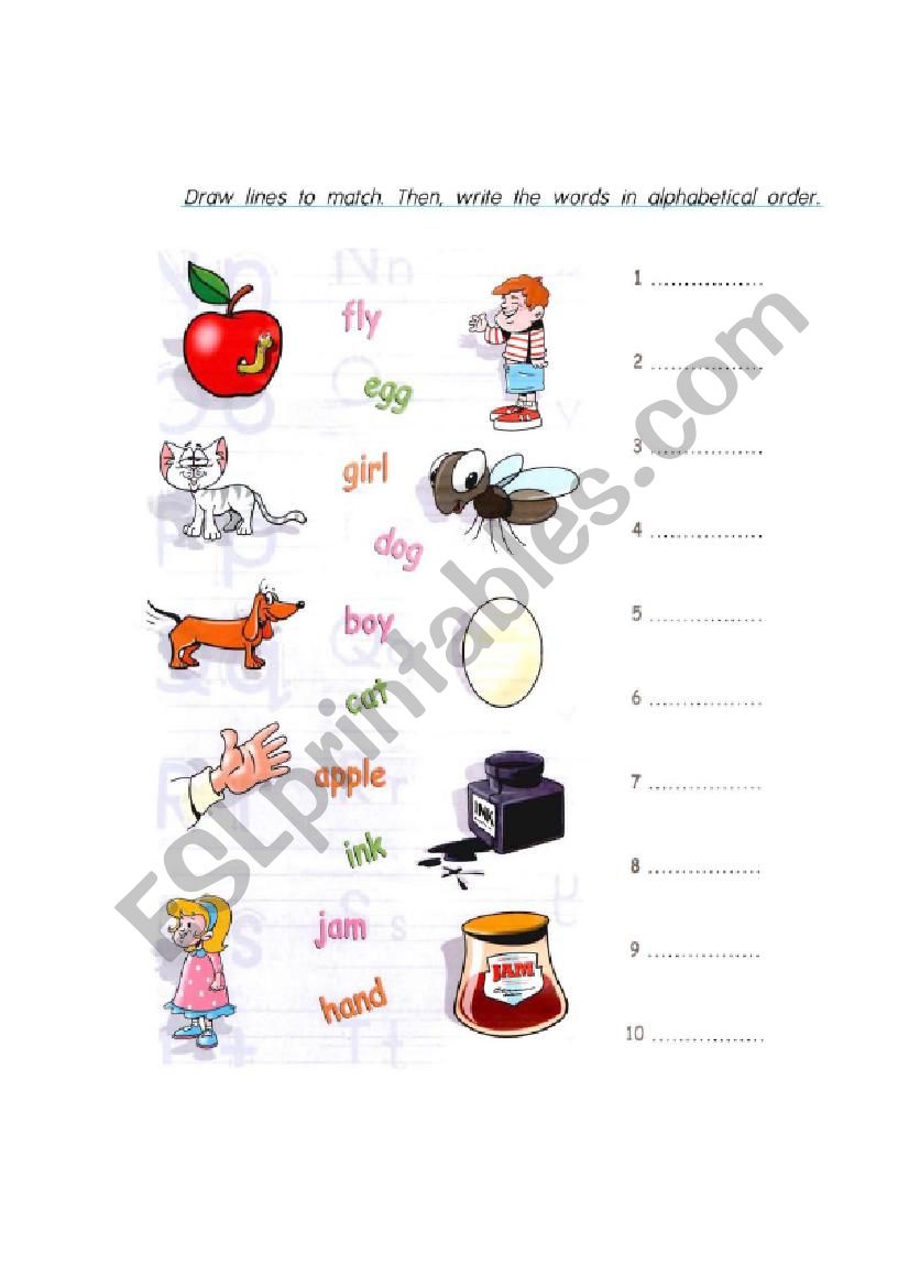 Alphabet worksheet