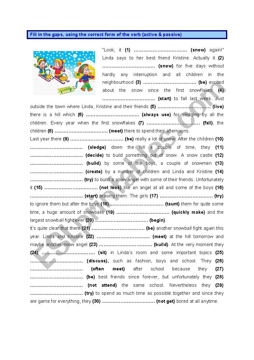 Active or Passive Voice - all tenses (4)