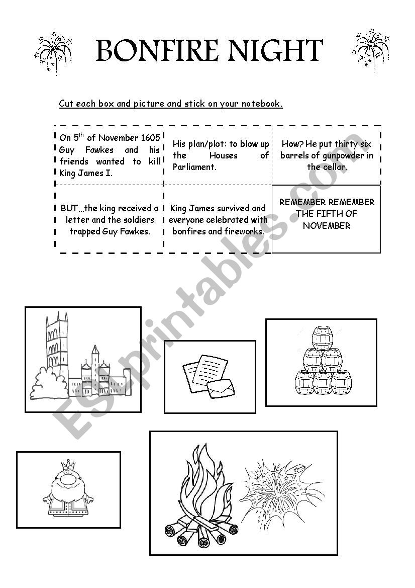  Bonfire Night for Young Ones worksheet