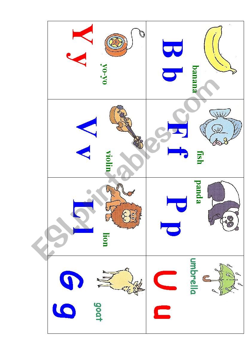 ABC bingo part 4 worksheet
