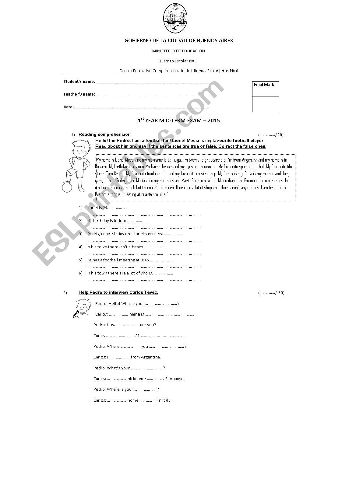 Beginner Practice/Test  worksheet