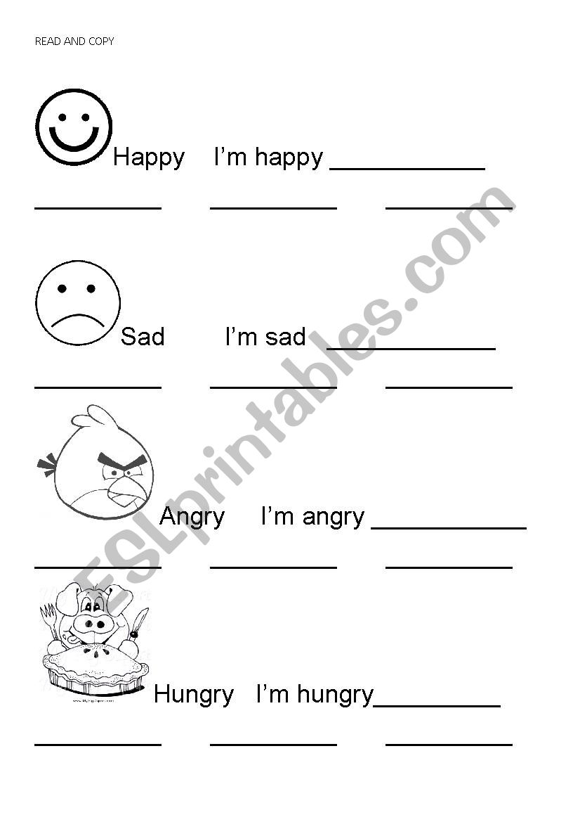 4BASIC EMOTIONS worksheet