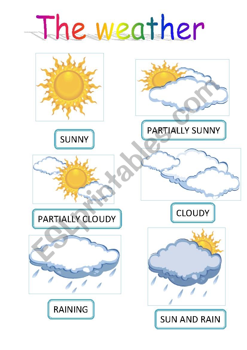 The weather_glue and match worksheet