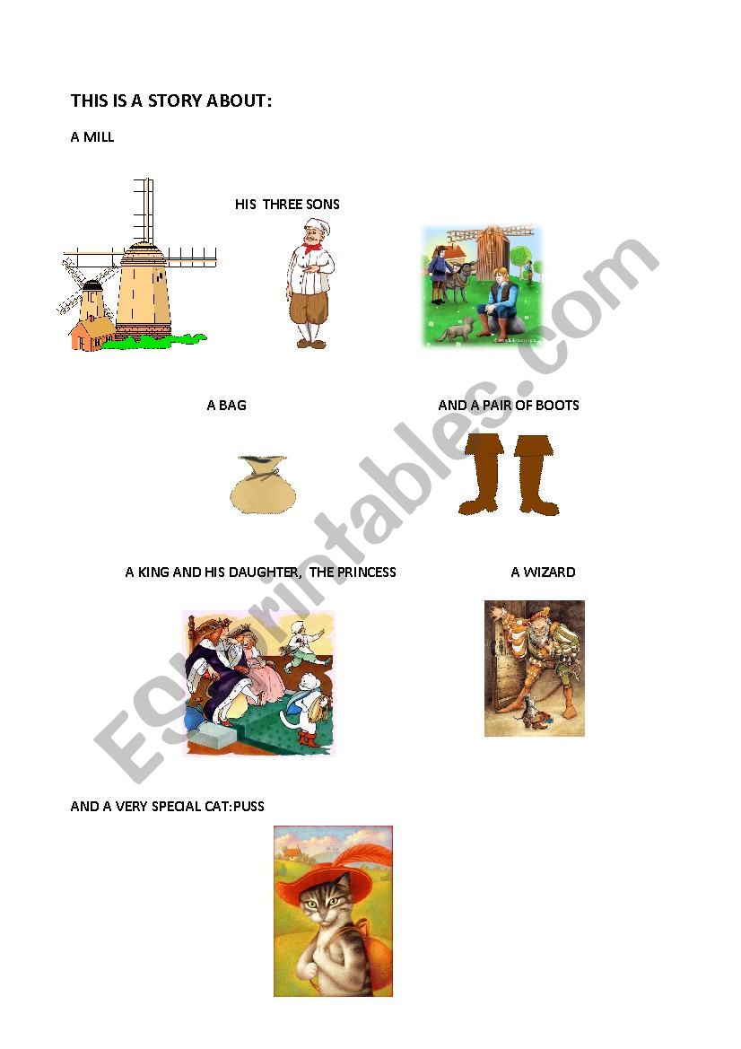 PUSS IN BOOTS VOCABULARY worksheet