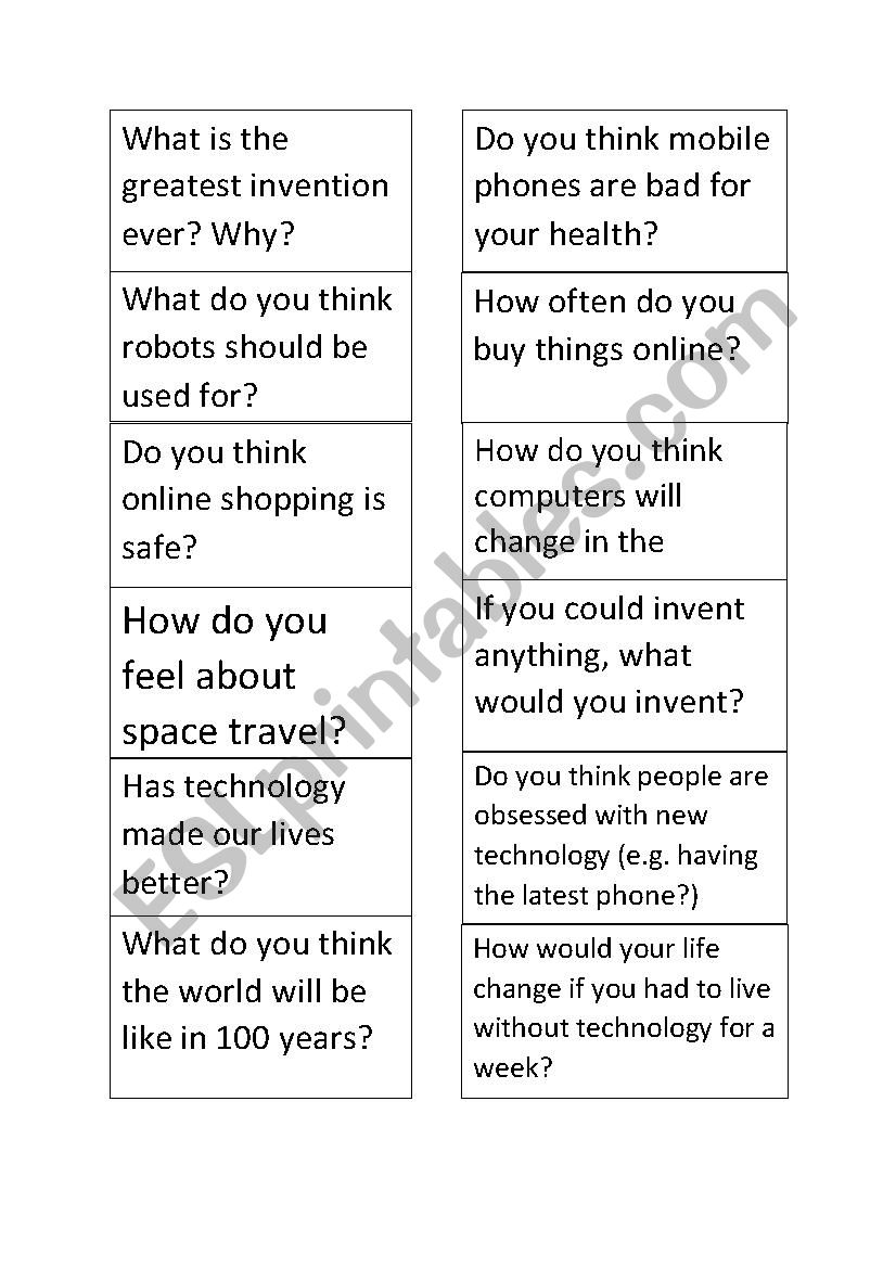 Conversation cards - technology