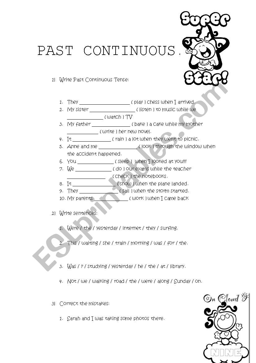 Past Continuous worksheet