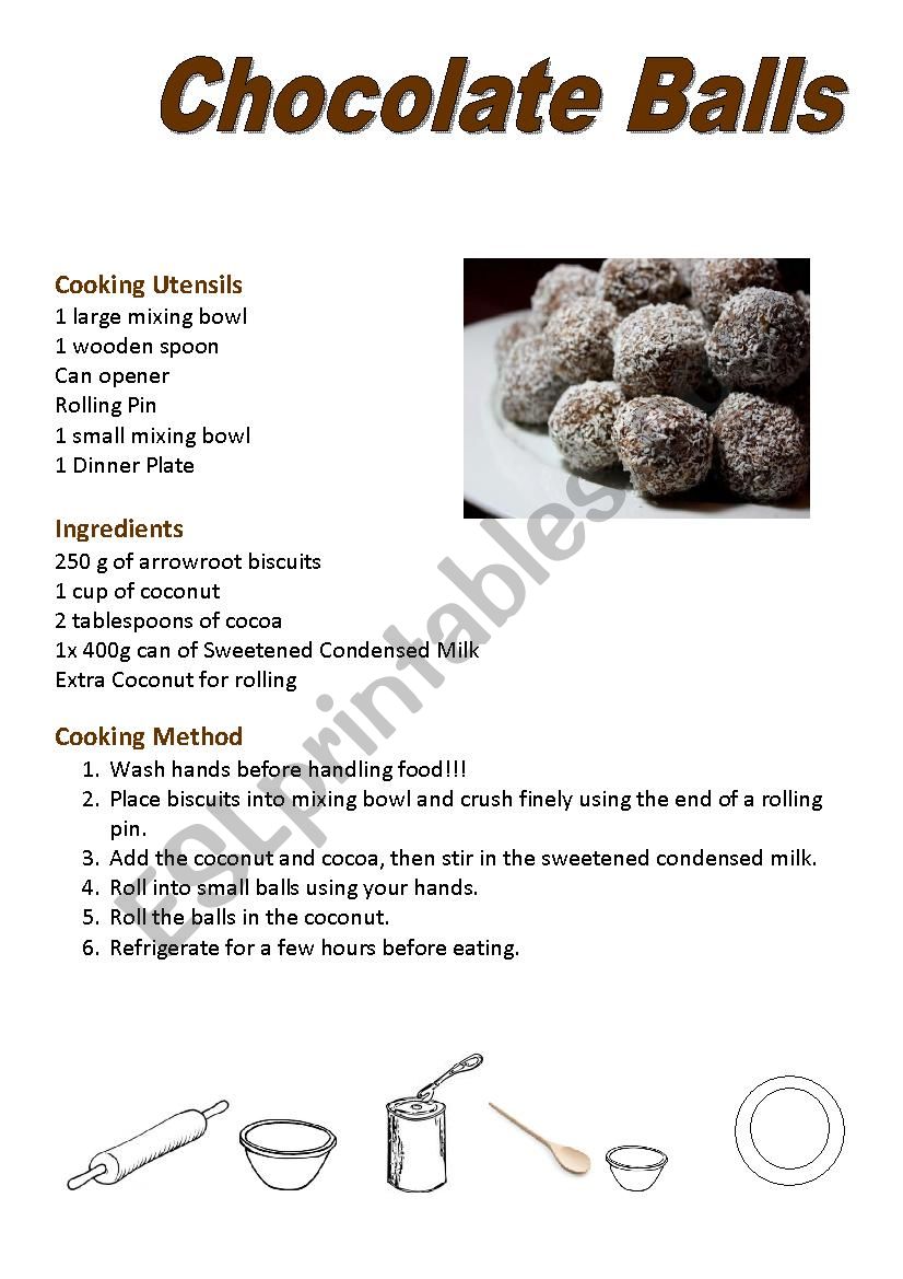 Chocolate Ball Activity worksheet